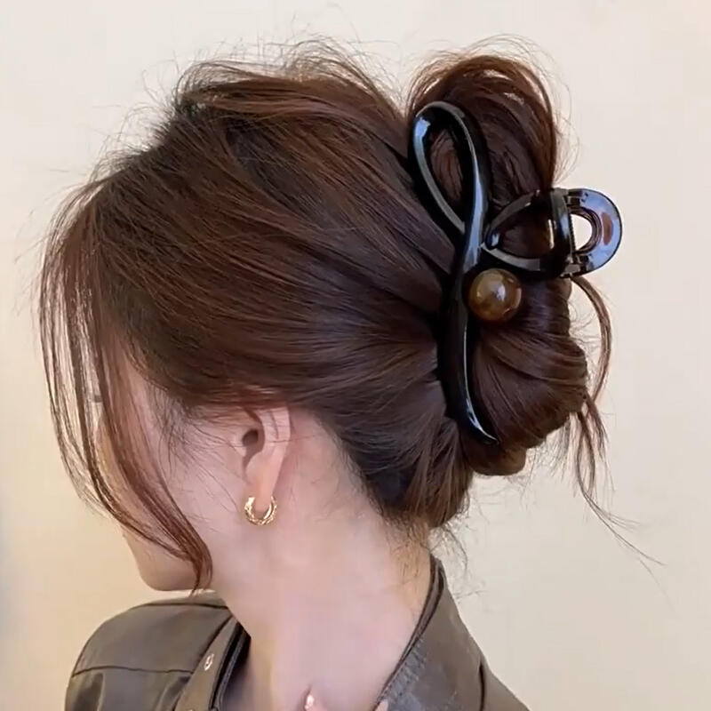 Noah s Cellulose Hair Big Size French Clip brown