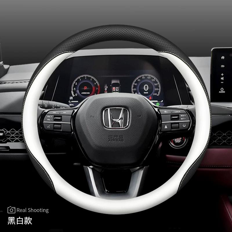 2026 For HONDA Luxury Steering Wheel Cover Nappa Leather Fit Civic Accord CR‑V Passport Pilot Ridgeline Odyssey Car Accessories