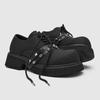 Niche Punk Style Big Head Leather Shoes Men and Women Matte Cos Heightening Derby Shoes Subculture Rivet Platform Shoes