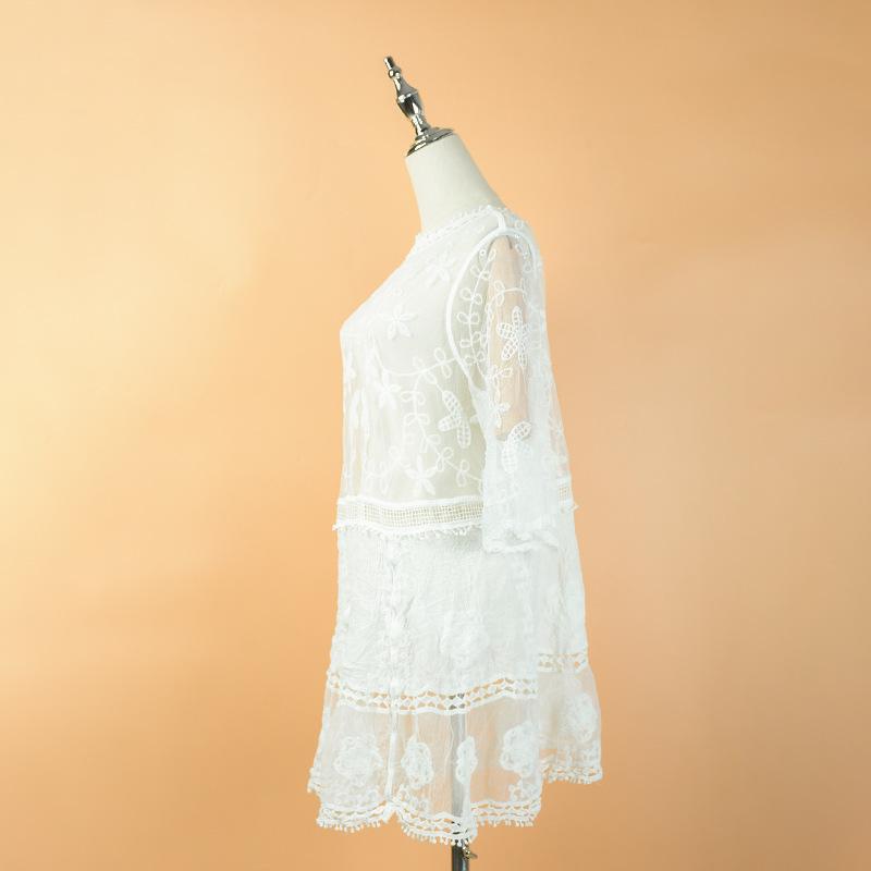 European & American Cotton Hoodie Beach Cover-Up: Women's Bikini, Skirt, Swimsuit, and Sun Protection Dress for Seaside Vacations