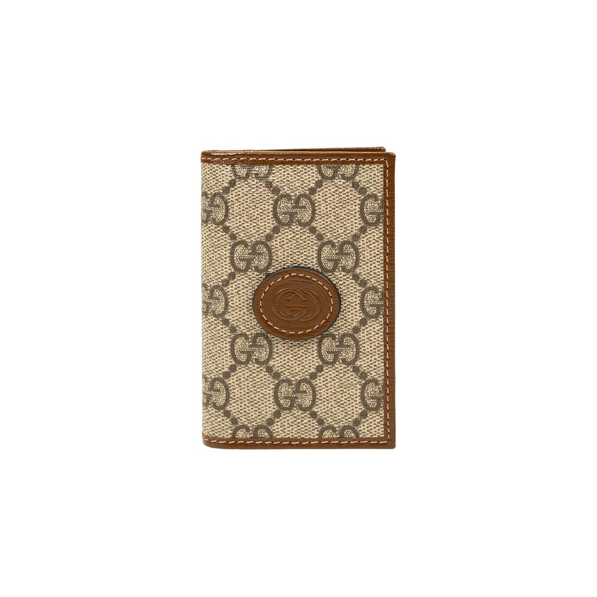 

Gucci GG Embossed Card Holder Canvas Wallet Men wallets Beige 699267-92TCG-8563 Gift Set(Basic Set+Box+Shopping Bag)