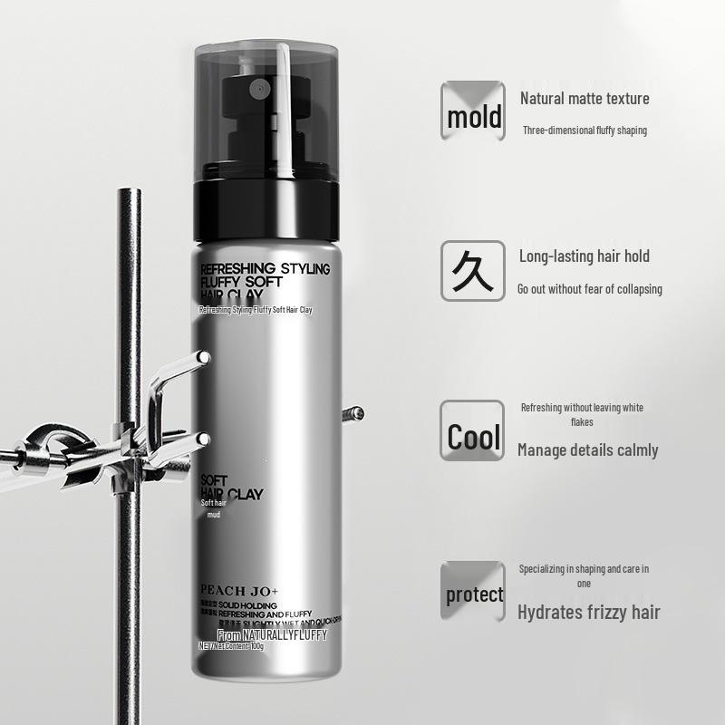 PEACHJO+ Men's Matte Hair Spray: Refreshing, Fluffy Hold for Professional Styling
