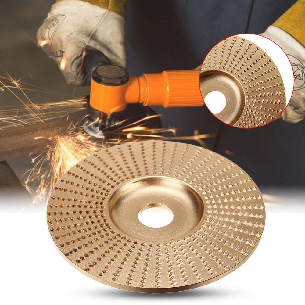 100mm Diameter Woodworking Grinding Wheel Plane Thorn Plate Wood Polishing Piece Angle Grinder Disc Arc Shape Rotary Abrasives