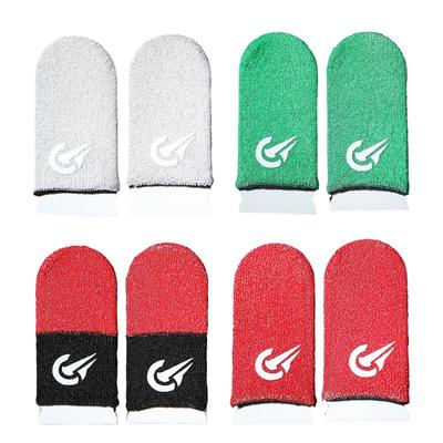 Breathable Silver Fiber Touch Display Finger Covers 360 Degree Fit Anti Slip Gaming Accessories for Mobile Devices 2pcs