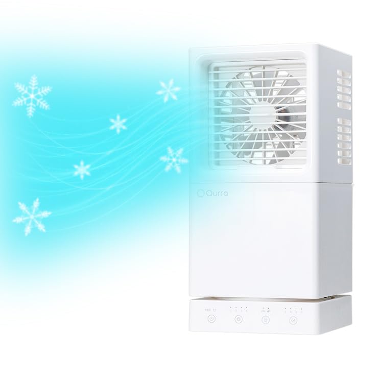 

Qurra Powerful Cooling Fan with Top Water Quiet Energy Automatic Adjustable Adjustable Energy (Always Mist) Supply, Operation, Saving, Swing, Height,