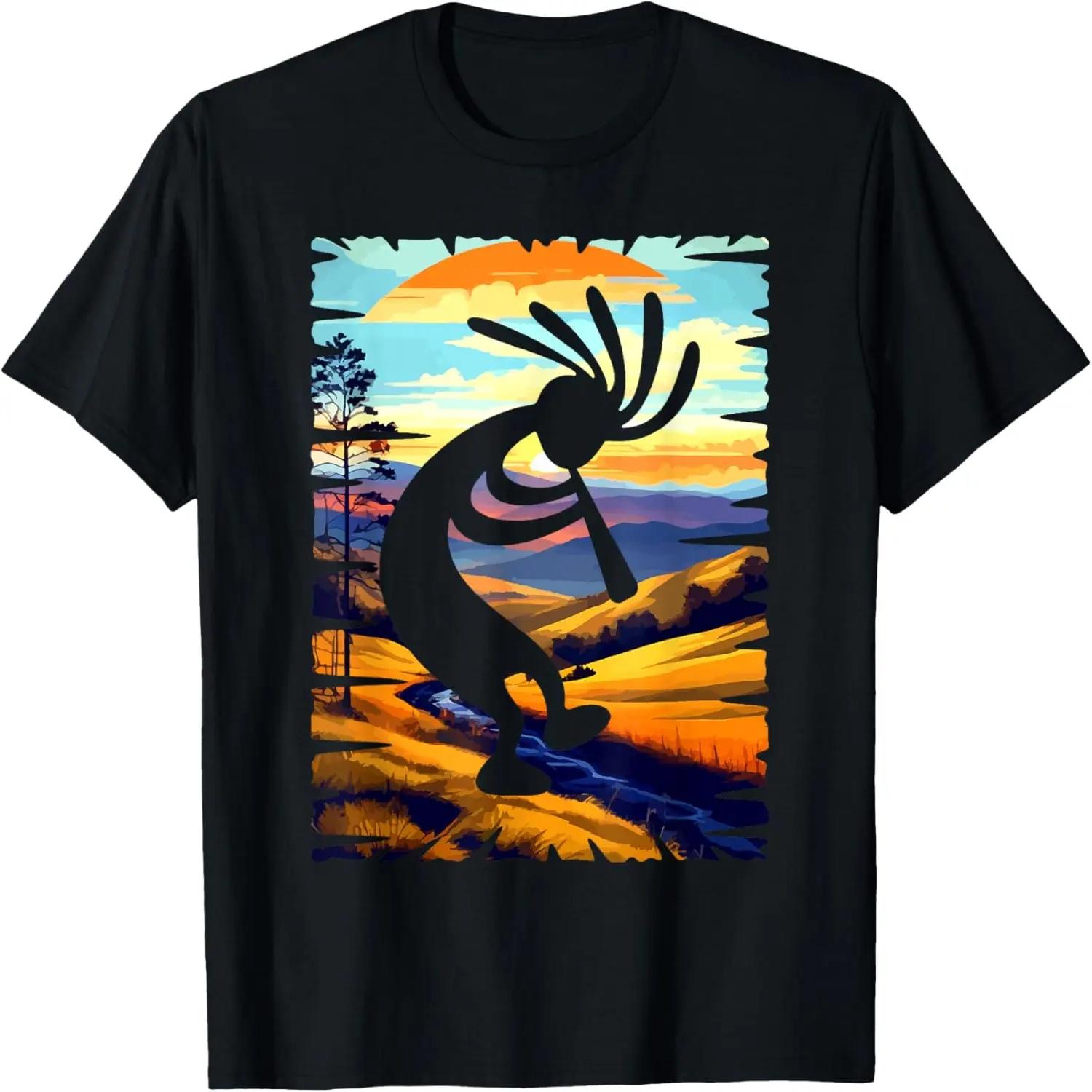 

Dancing Kokopelli Southwestern USA Symbol T-Shirt XXXXXL різнокольоровий