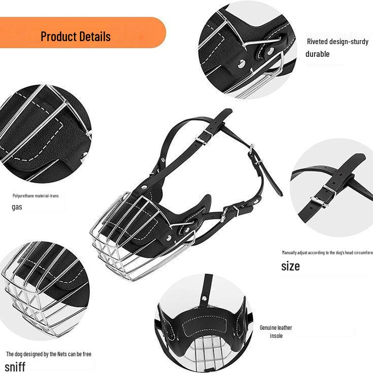 Universal Dog Muzzle for Malinois, Doberman, Golden Retriever, and German Shepherd - Anti-Bite, Anti-Bark, Anti-Ingestion Mouth Cover.