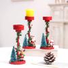 Elegant Christmas Themed Candle Holder Resins Constructions Candle Stand for Home and Office Decoration