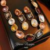 Diamond-Inlaid Square Round Ear Clip: Fashionable, Lightweight Luxury Jewelry for Women (No Ear Hole Required)