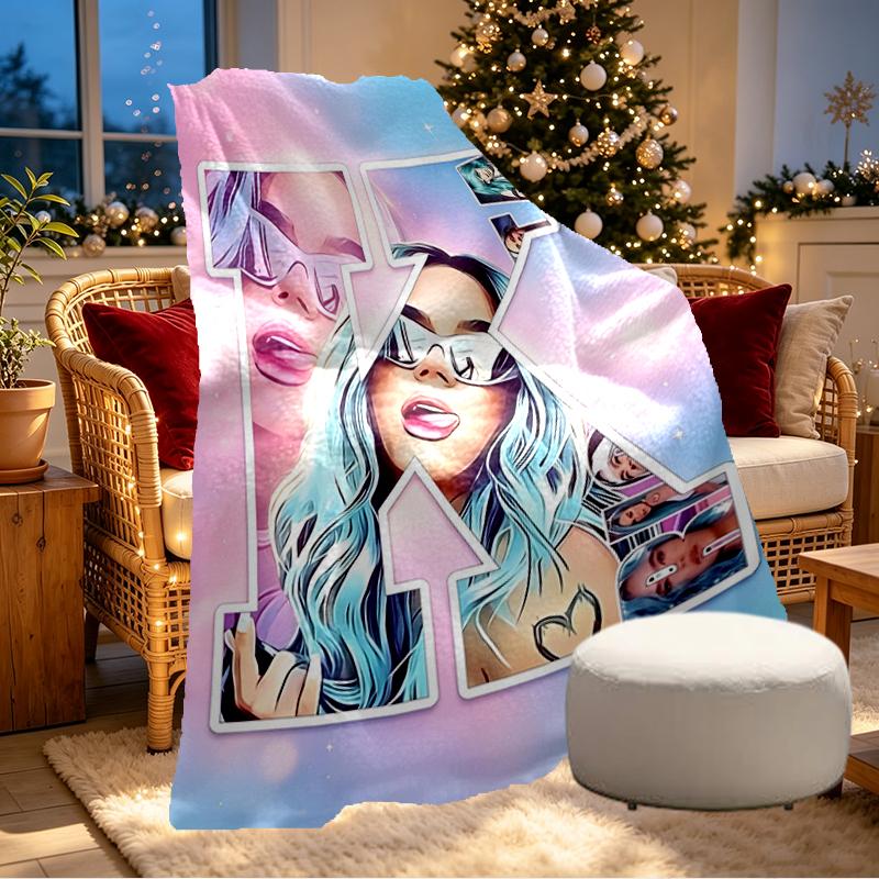 Karol G Print Blanket - Soft & Comfortable, for Bedroom, Travel, Sofa, Home Decoration - Birthday Christmas Gift for Friend