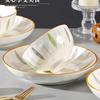 2025 New Style Glazed Ceramic Rice & Soup Bowl - Small Breakfast & Noodle Tableware Set
