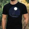Men's T-Shirt Giraffe In Moonlight Motif Cotton Size XS To 5XL