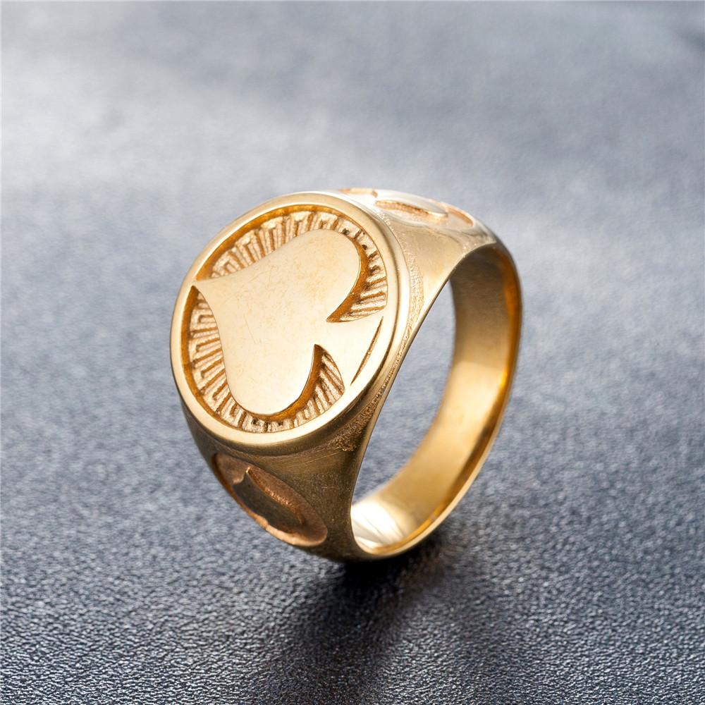 Anello da Uomo Retro Picche Personalizzato Europeo e Americano 2026, Anello Magico con Carte da Gioco