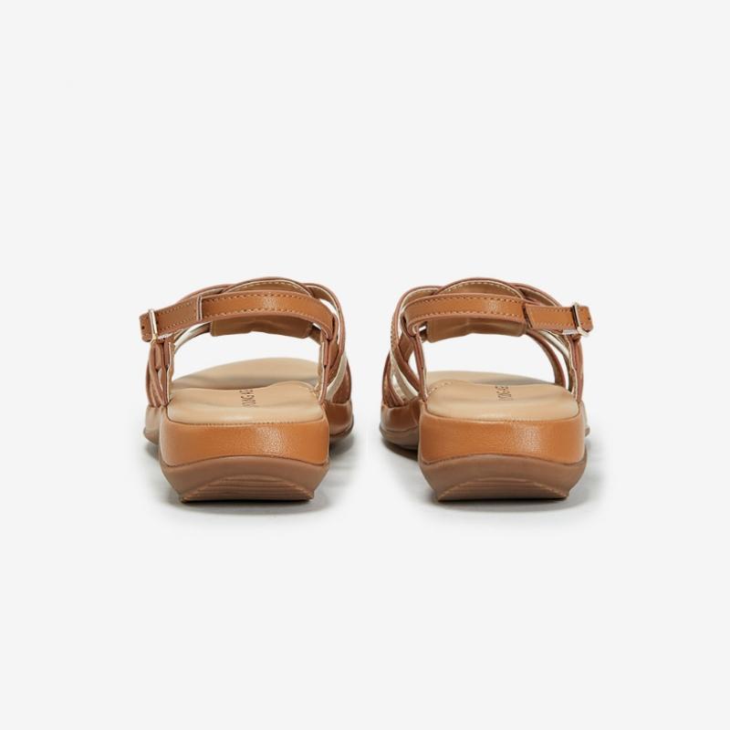 Young Age Women Multi Skinny Sandals Brown