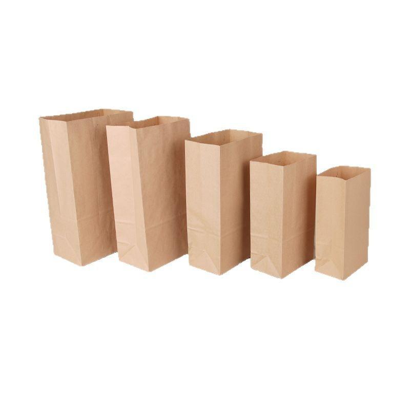 10 Pack Kraft Paper Bags Sturdy Square Bottom Multiple Sizes Reusable Recyclable for Grocery Retail Packaging
