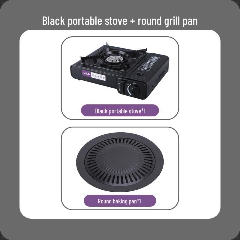 Portable Outdoor Windproof Butane Gas Camping Stove with Hot Pot Feature