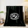 """Foo Fighters Band Logo Schwarzes Design Flanelldecke für Schlafzimmer Wohnzimmer Sofa und Nickerchen"""