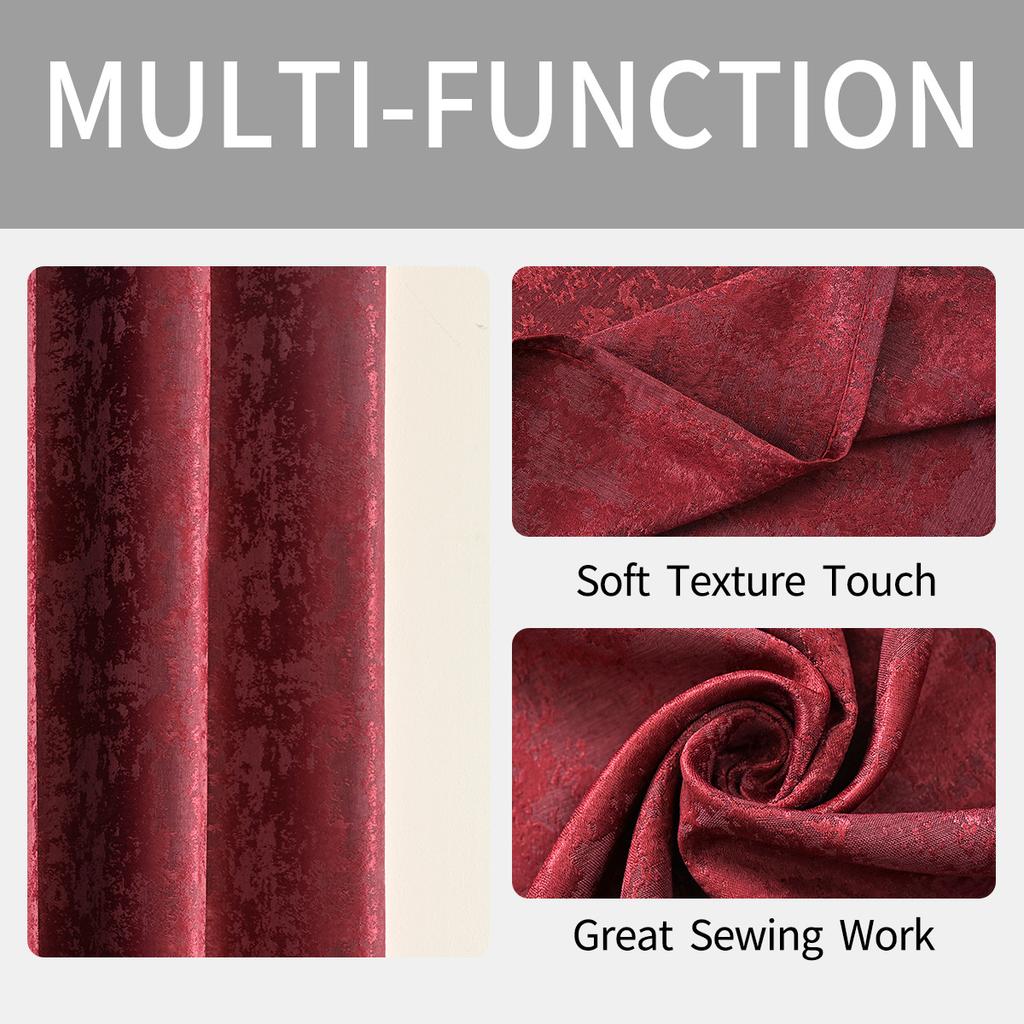 2025New Blackout Curtains with Eyelets for Bedroom, Sunshade Curtains, Thick Curtains