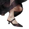 Fashion 2025 New Ladies Shoes Closed Toe Women's Slippers Fashion Belt Buckle Dress Outdoor Best Seller Summer Mesh Sexy High Heels
