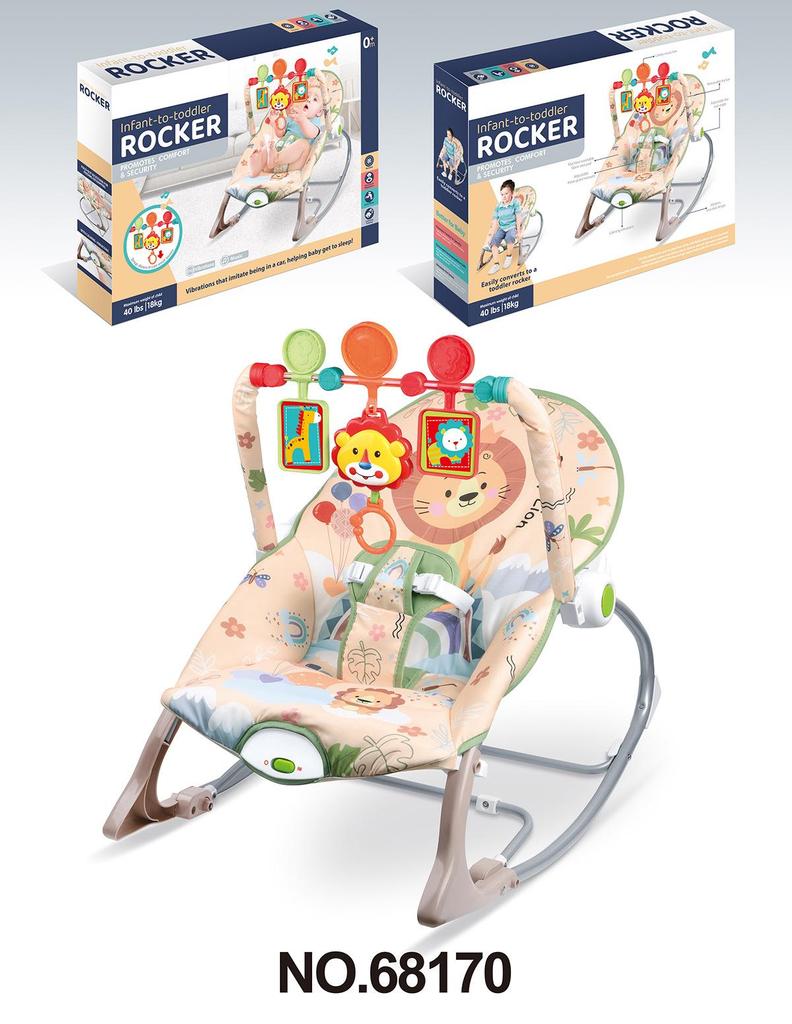 Multifunctional Baby Rocking Chair with Music and Vibration Soothing Cradle Bed