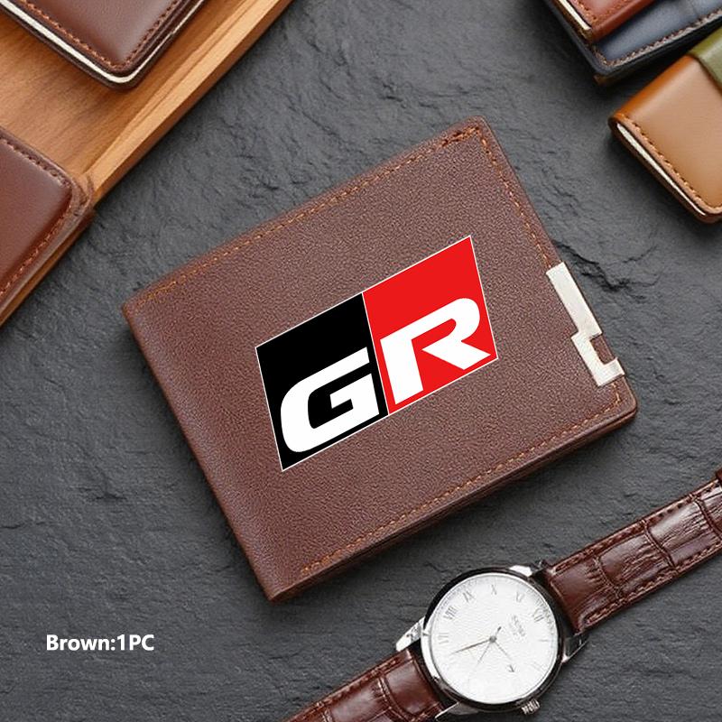 

For Toyota Car Driver License Business Card Holder Short Wallet GR Yaris Corolla Prius Aqua Vios Mirai Hilux Auris CHR
