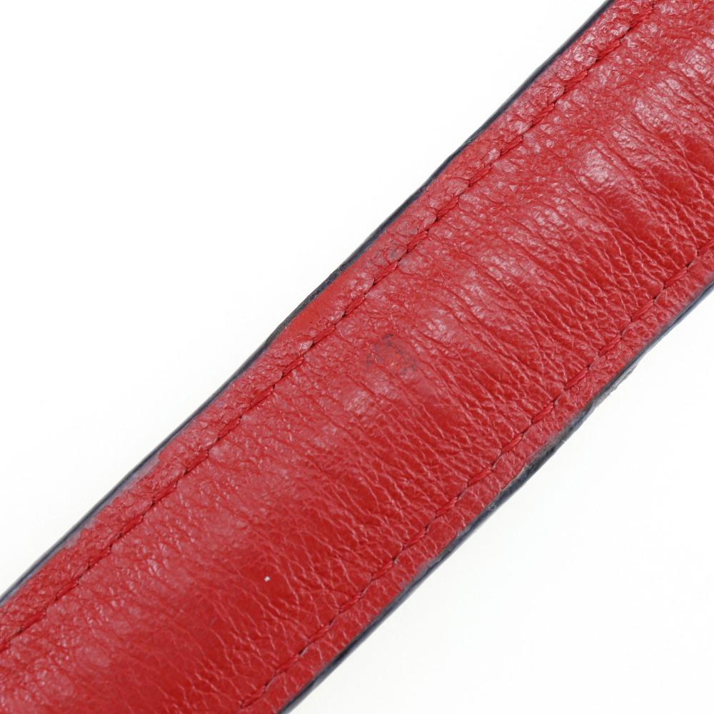 LOEWE Avenue Shoulder Bag Repeat anagram ChainShoulder Red Calfskin Women Used