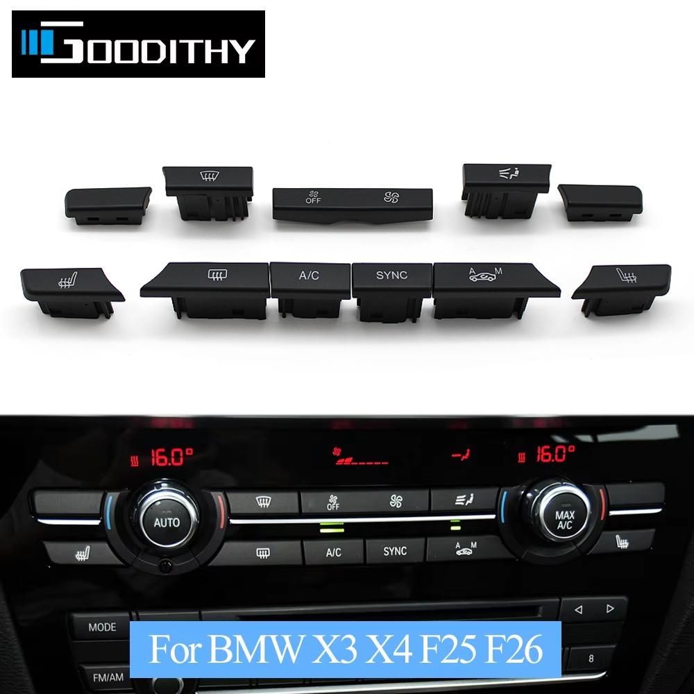 Dashboard Car Air Conditioning AC Button Venlitation Key Cap Repair Kit Replacement For BMW X3 F25 2014-2017 X4 F26 2013-2018