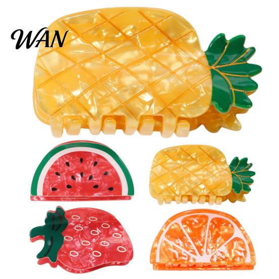 Fruit Design Hair Accessory Claw Back Head Shower Clip Medium Multi-color Size Shark Non-slip Versatile