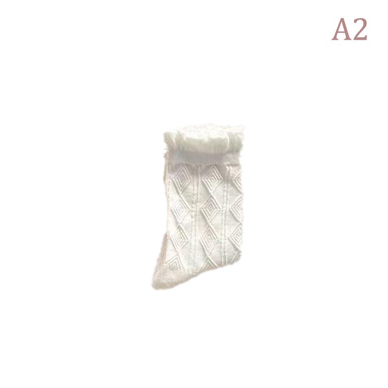 1 pár roztomilých bílých ponožek Harajuku Lolita Jk Girl Cherry Blossom Ponožky s květinovým potiskem