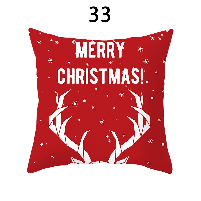 40 Colors Sofa Pillowcase Red Square Snowflake Christmas Home&Living New Year Fashion