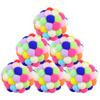 Fluffy Cat Ball Toys with Bells, Set of 6, Plush Cat Balls, Pet Exercise and Stress Relief, Interactive Toy for Kittens and Adult Cats
