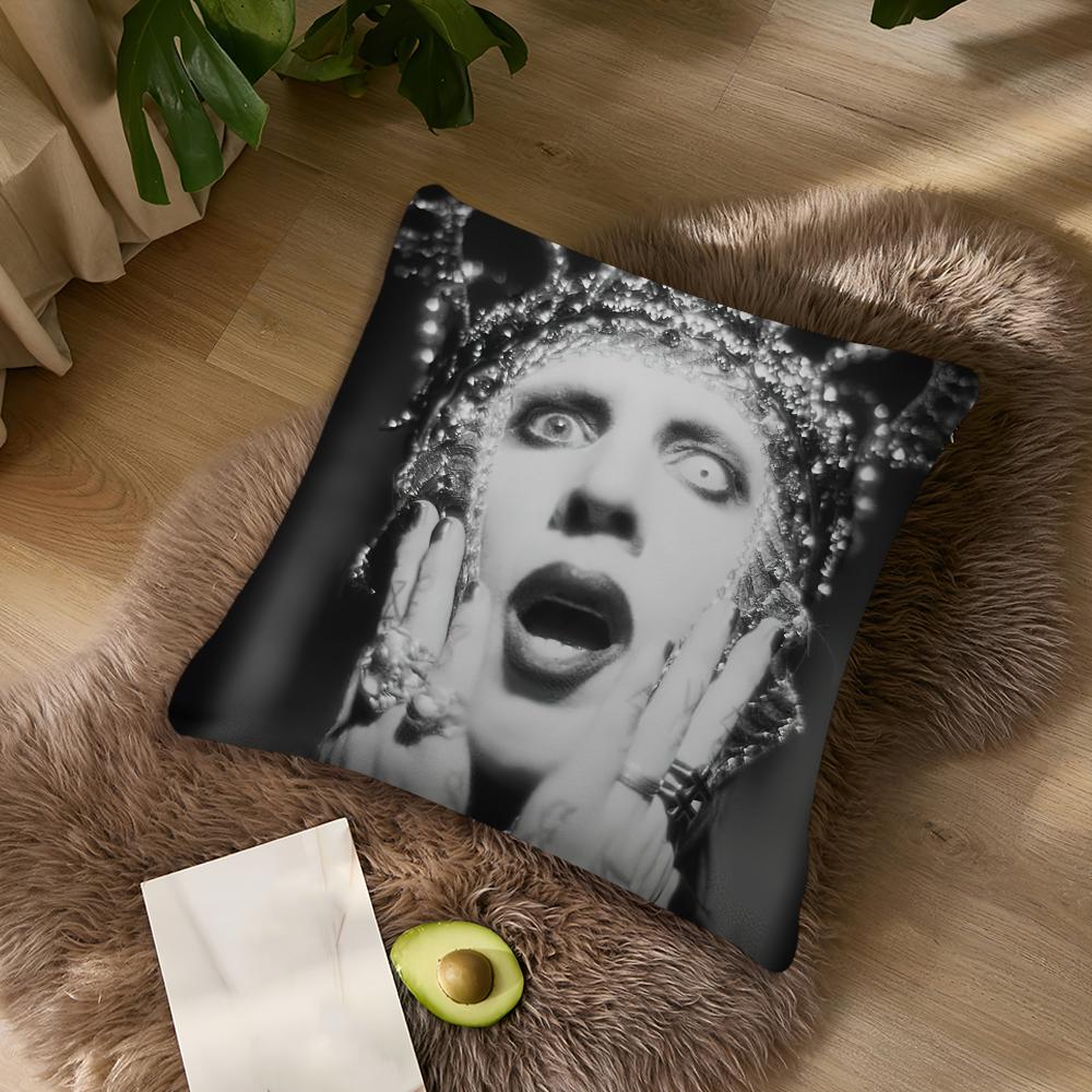 M-Marilyn M-Son Under God Kissenbezug Wohnzimmer Akzent Sofa Rückenlehne Quadratisch Lounge Entspannender Nickerchen Begleiter Kissenhülle