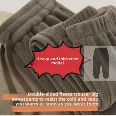 Schwere Winter-Jogginghose aus Polarfleece für Herren – Kordelzug, lockere Passform, dicke und warme Freizeithose