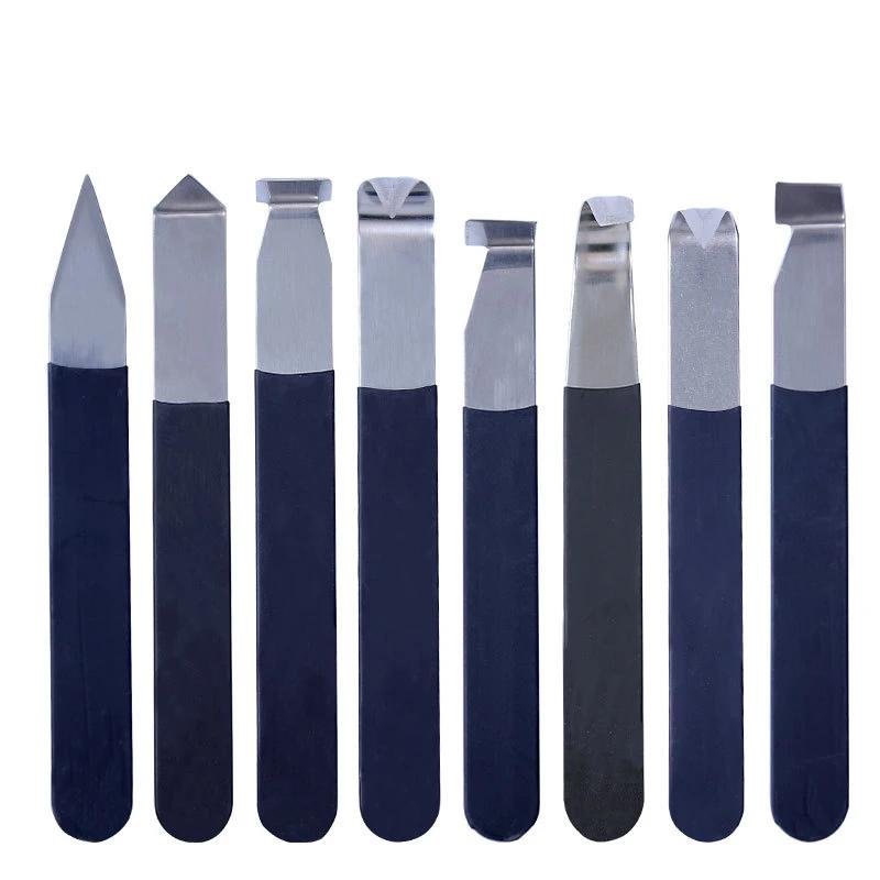 4/8 Stuks Roestvrij Staal Pottenbakkersklei Keramiek Beeldhouwgereedschap Pottenbakken Was Klei Beeldhouwen Snijden Afwerken Mes Gereedschap
