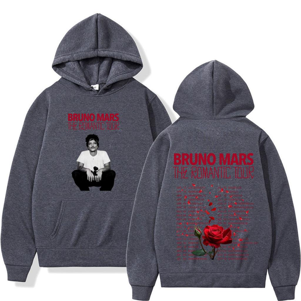 Hanorac cu imprimeu Bruno Mars The Romantic Tour Bărbat Femeie Hip-hop Pulover Mânecă Lungă Hanorac Larg