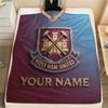 Benutzerdefinierte West Ham United Flanelldecke, Hohe Qualität, Bequem für alle Jahreszeiten, Heimdekoration, Wärme und Komfort