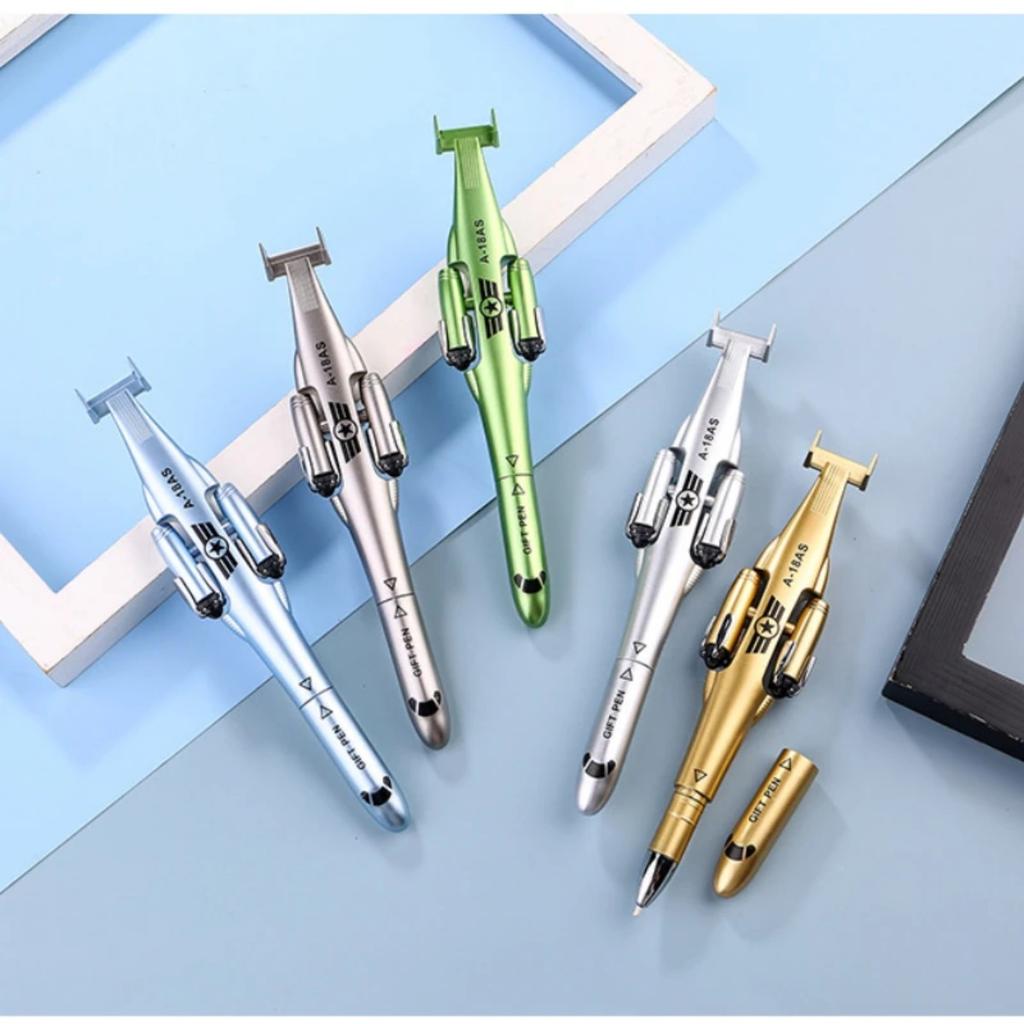 Penna a Sfera Neutra Creativa Aereo Militare 0.38mm Inchiostro Nero Caccia Elicottero Penna Gel Studente Scuola Ufficio Cancelleria Regali