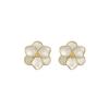 Fresh White Petal Earrings: Elegant High-End Women's Stud Jewelry