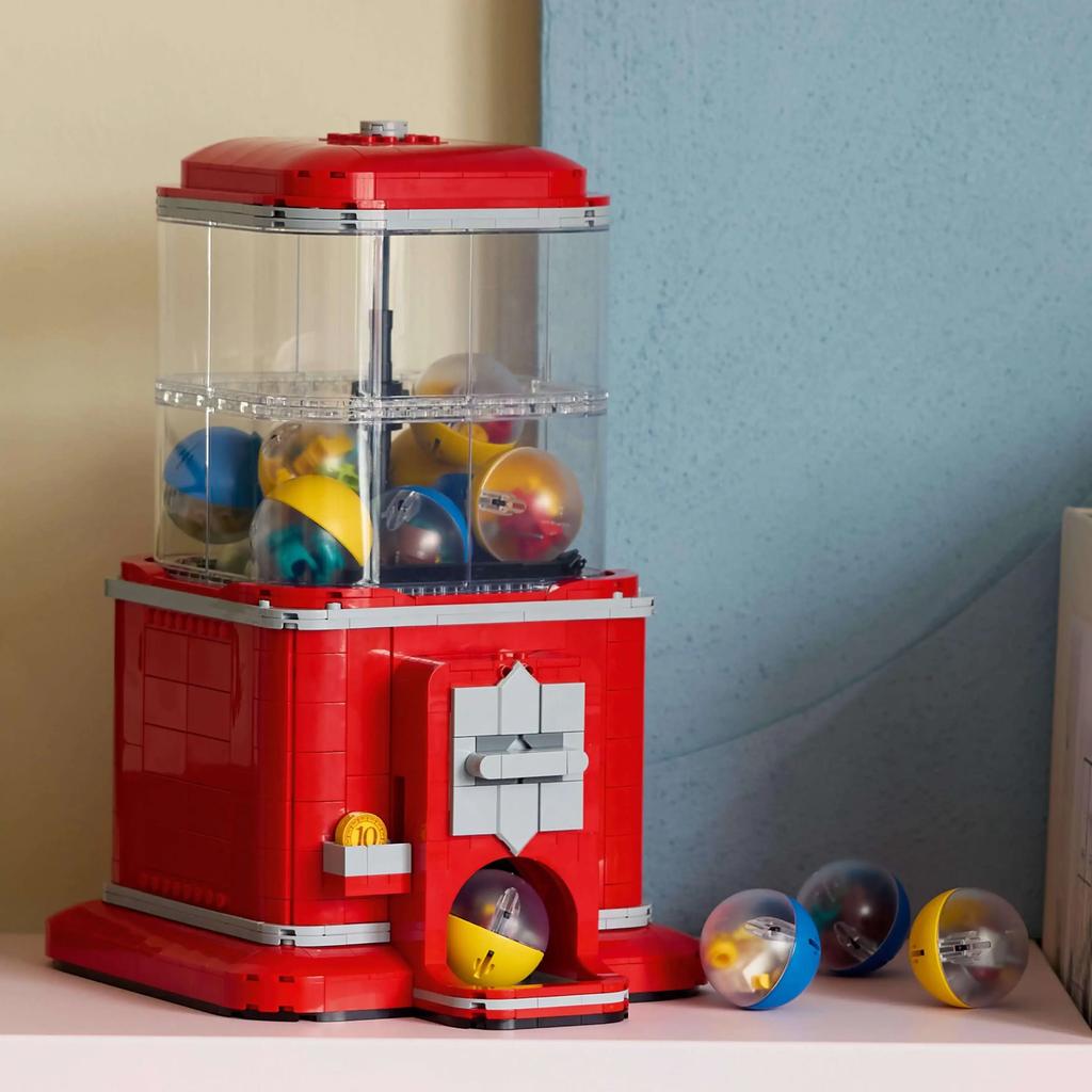Creative Ideas The Prize Machine Coin-operated Vending Machine Building Blocks Creative 21358 Retro Toy Kids Christmas Gifts