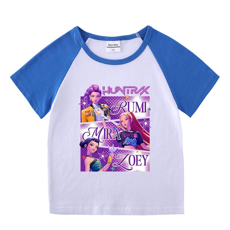 Completo Due Pezzi Kpop Demon Slayer per Bambini: T-shirt a maniche corte e pantaloncini 90cm