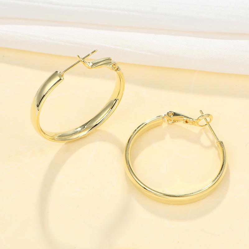Huazi Style Zircon Stud Earrings for Women - Gold-Plated, Non-Fading Luxury Jewelry