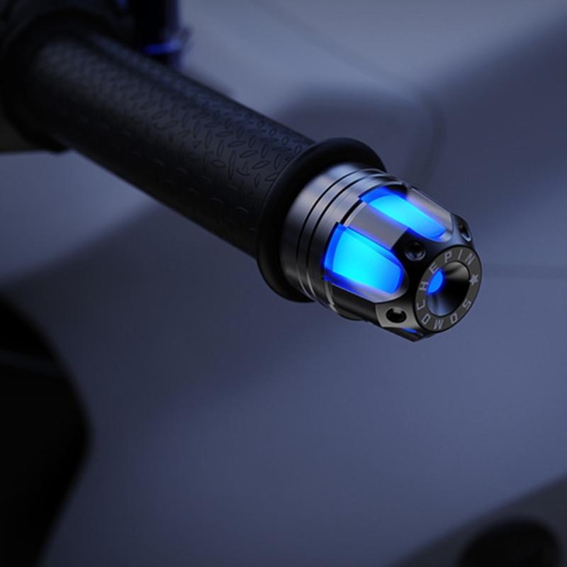 Motorcycle Scootor LED Handlebar End Turn Signal Corner Light DC12V Flasher Handle Grip Blinker Side Marker Hand Lamp 2x