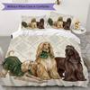 Royal Canine Fashion Pattern Bedding uilt Set uilt Cover Pillowcase Home Decoration Birthday Gift (1 * duvet cover + 2 * pillowcase without core)_XIA