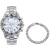 Men'S Fashion Large Dial Watch Steel Strap Quartz Watch Men'S Watch