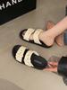 Simple Internet celebrity outer wear soft-soled slippers women's ins summer 2025 new black non-slip premium cool slippers