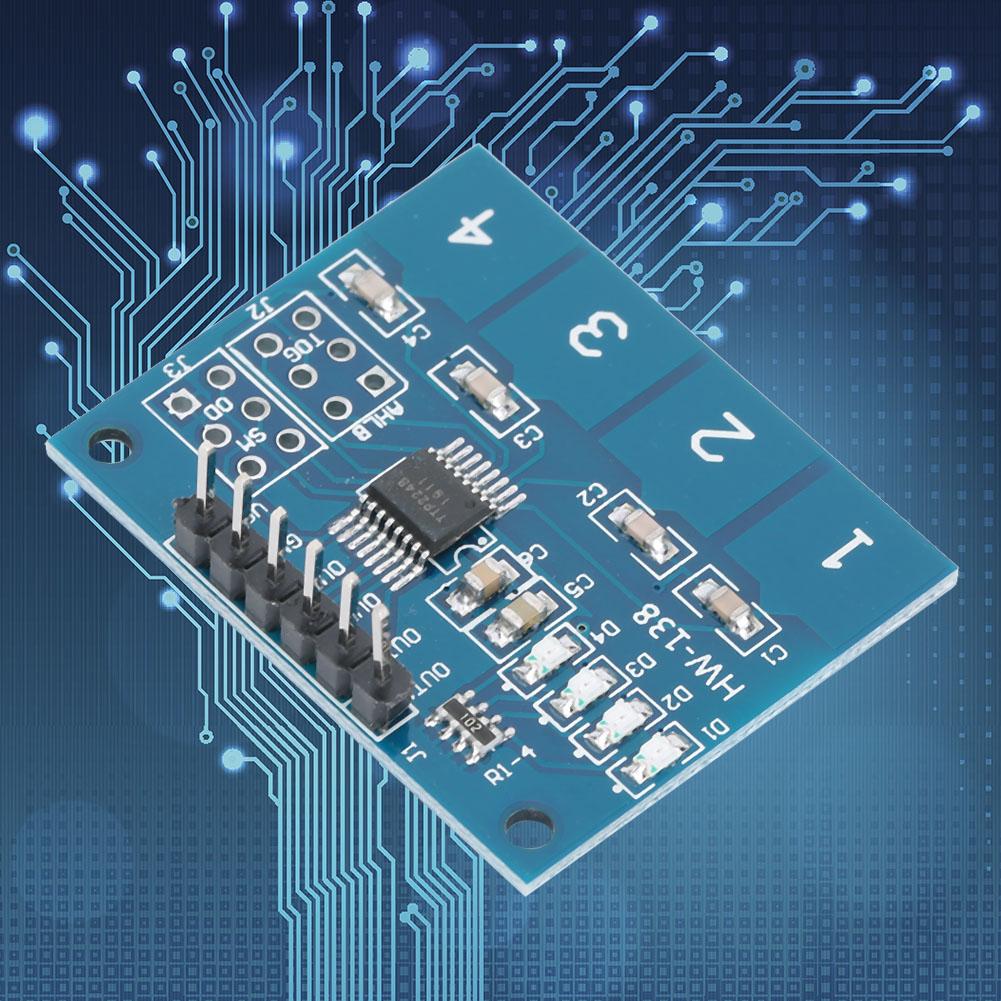 5Pcs Touch Switch Module TTP224 Capacitive 4 Channels Digital Sensor Electrical Equipment