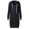 Big Laugh Oversized Hoodie with a Big Long and Brushed Fleece Size Women's Silhouette, Length, (Black, M)