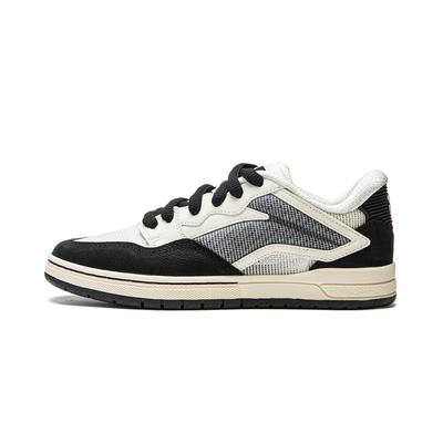 Li Ning Weiwu Pros Stoßdämpfend Abriebfest Low Top Skateschuhe Damen Skateschuhe Schwarz Braun Weiß AEPU062-2