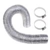 Dryer Vent Hose Air Duct Aluminum Ducting with 2 Screw Clamps 1.97in Diameter Dryer Vent Hose for Air Conditioning