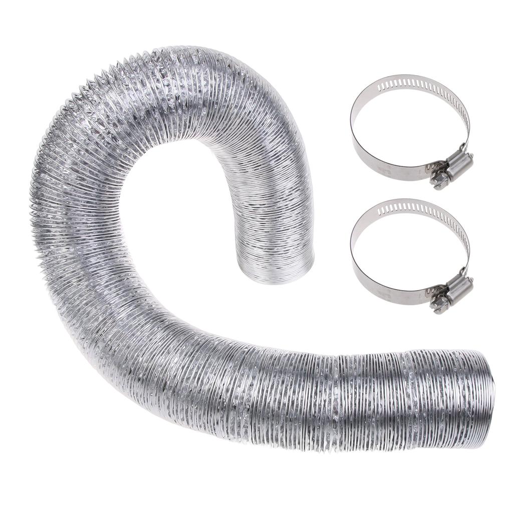 Dryer Vent Hose Air Duct Aluminum Ducting with 2 Screw Clamps 1.97in Diameter Dryer Vent Hose for Air Conditioning
